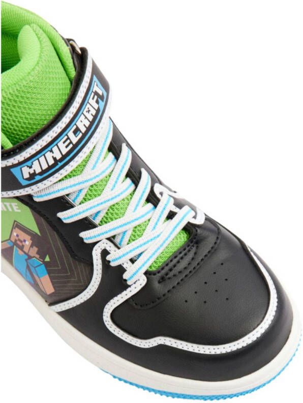 Minecraft sneakers zwart groen