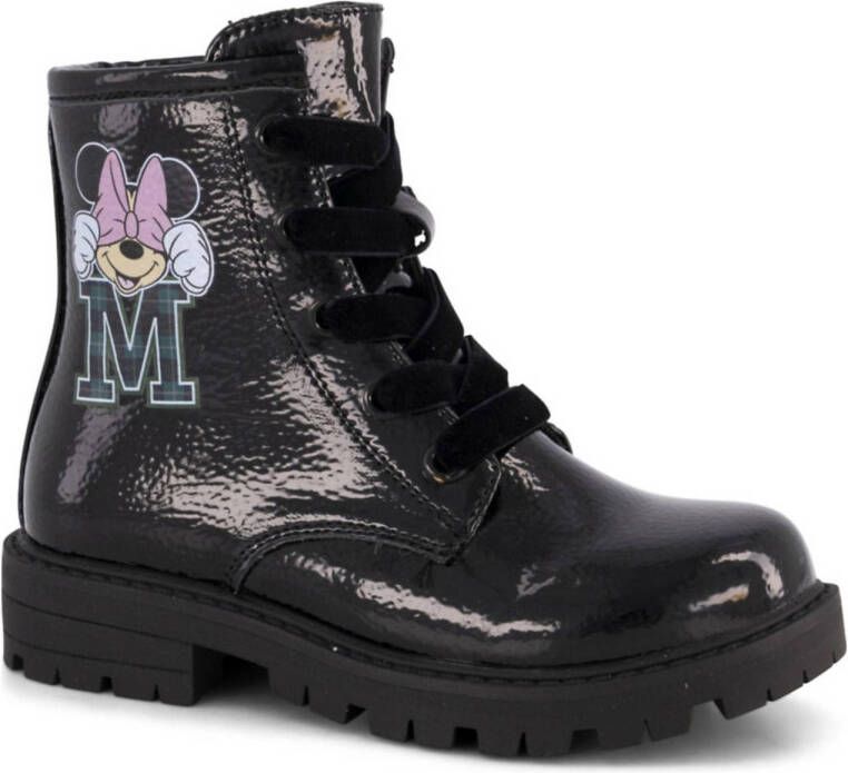 Minnie Mous lak veterboots zwart