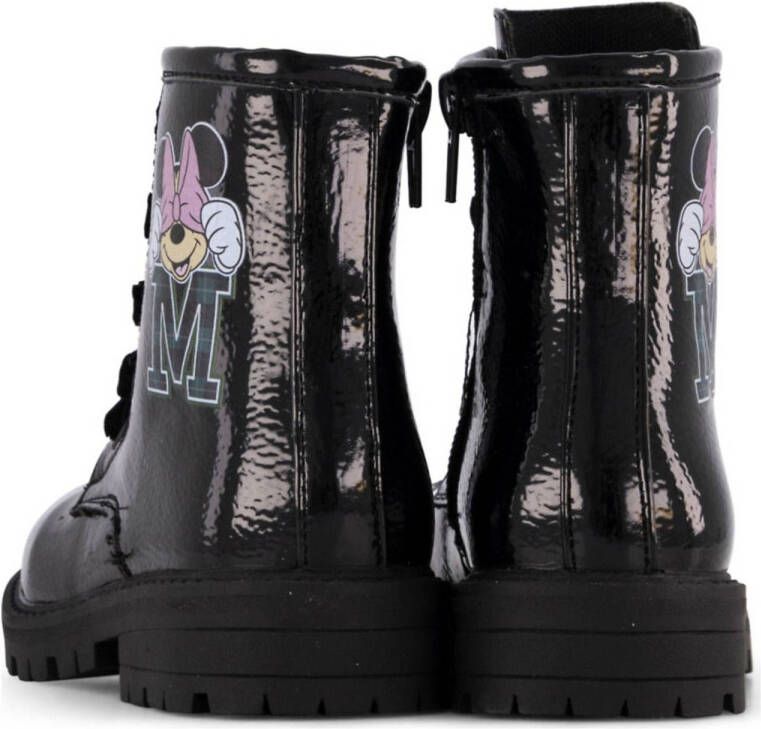 Minnie Mous lak veterboots zwart