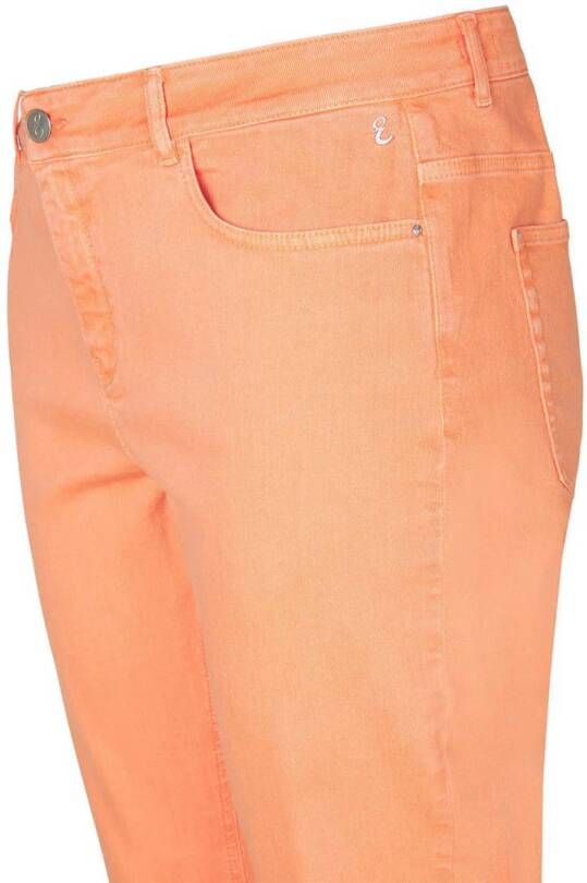 Miss Etam Plus high waist slim fit broek zalm