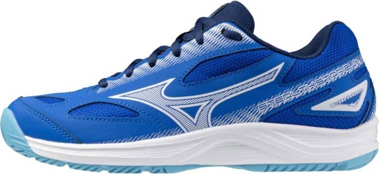 Mizuno Stealth Star 2 zaalsportschoenen kobaltblauw wit aqua