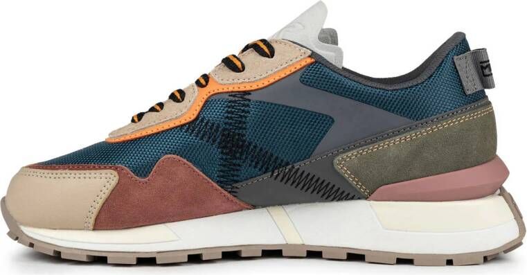 Munich Pulsar sneakers blauw beige oranje