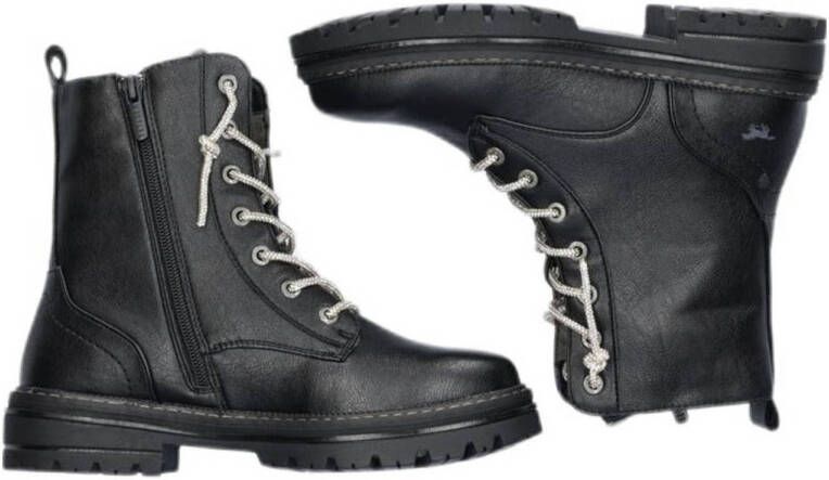 Mustang gevoerde veterboots zwart