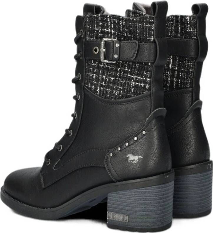 Mustang veterboots zwart