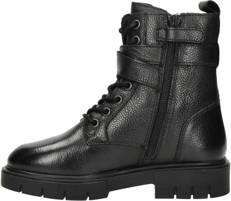 Nelson Kids leren veterboots zwart