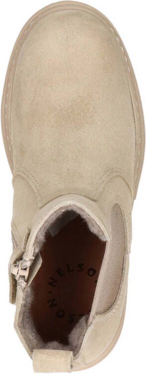 Nelson Kids nubuck chelsea boots beige