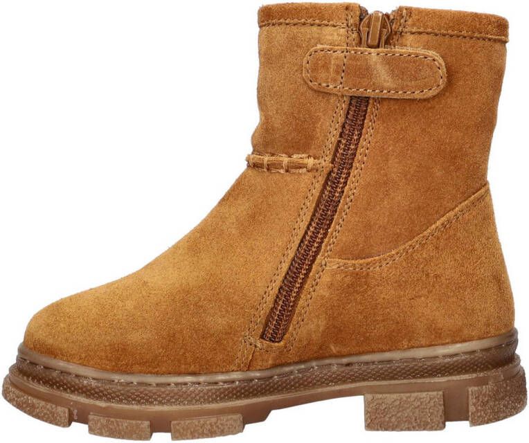 Nelson Kids suède enkelboots cognac