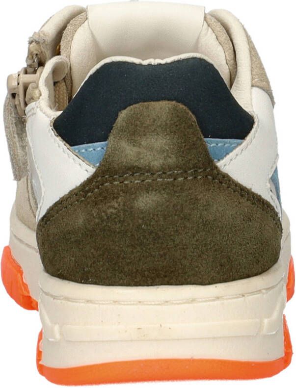 Nelson Kids suède sneakers beige blauw