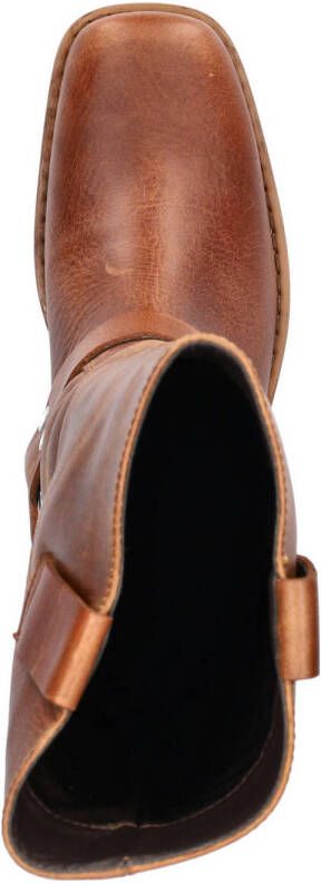 Nelson leren bikerboots cognac