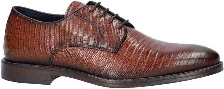 Nelson leren veterschoenen cognac