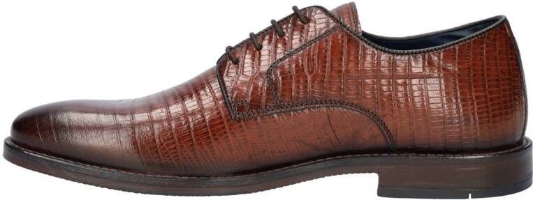 Nelson leren veterschoenen cognac