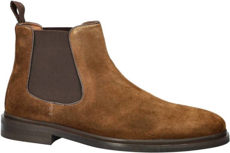 Nelson Sigla suède chelsea boots cognac