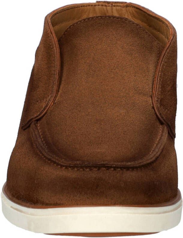 Nelson suede instappers cognac