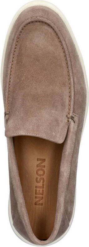 Nelson suède loafers taupe