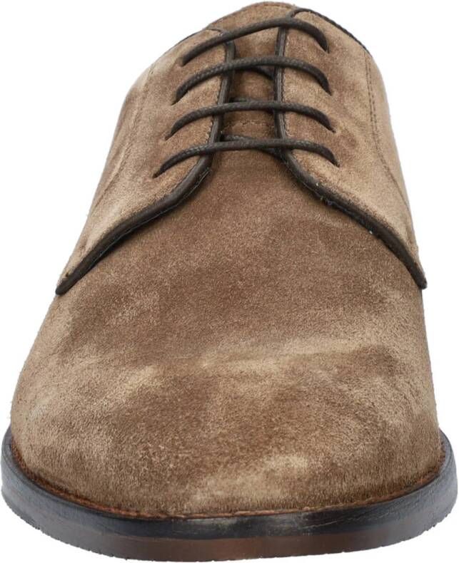 Nelson suède veterschoenen taupe