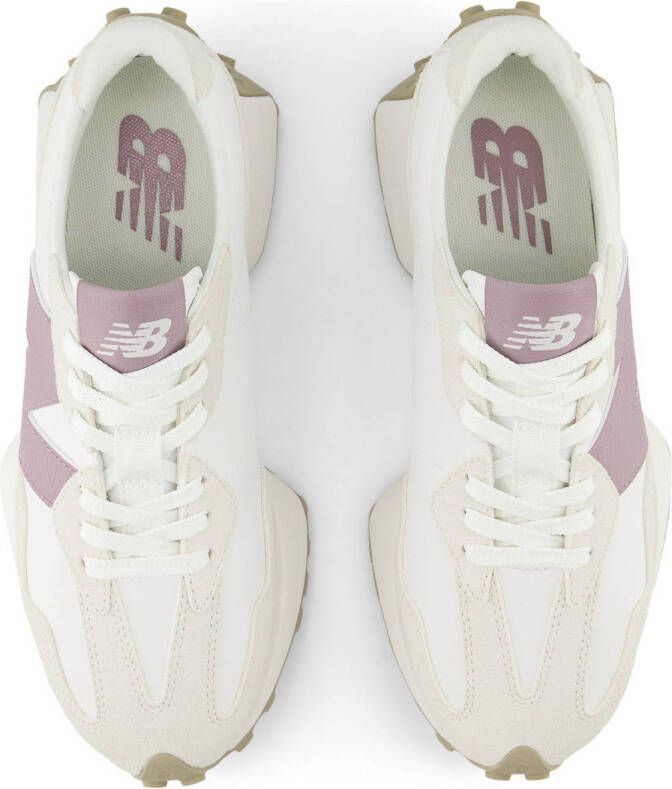 New Balance 327 sneakers ecru wit lila