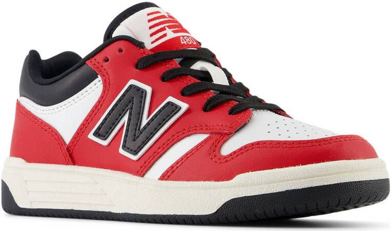 New Balance 480 sneakers rood zwart wit