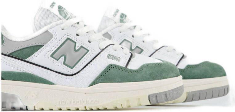 New Balance 550 sneakers wit groen