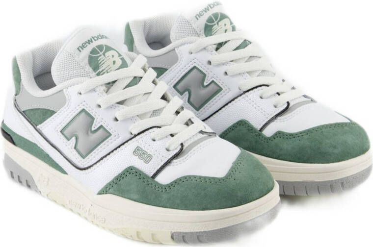 New Balance 550 sneakers wit groen