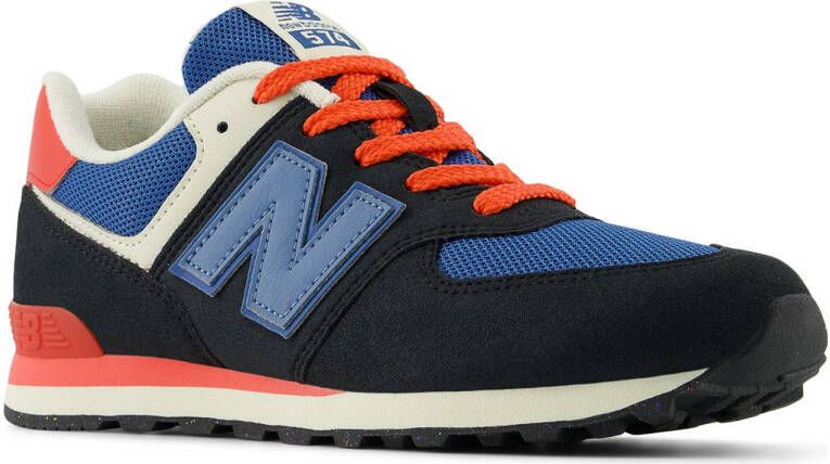 New Balance 574 sneakers antraciet rood blauw