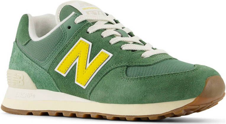 New Balance 574 sneakers groen geel