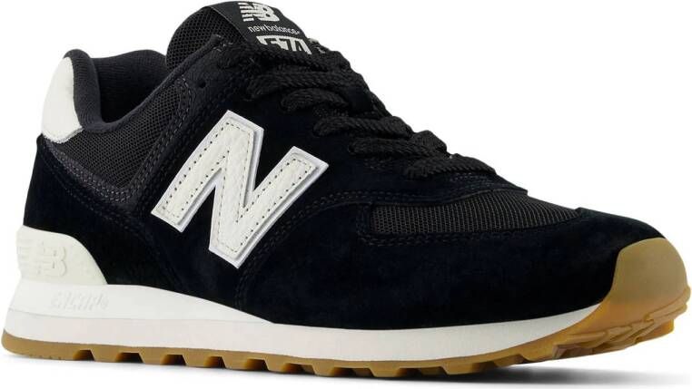 New Balance 574 sneakers zwart ecru