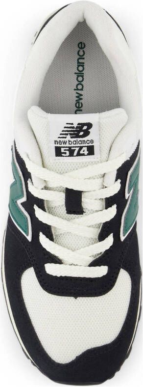 New Balance 574 sneakers zwart wit groen