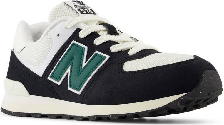 New Balance 574 sneakers zwart wit groen