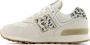 New Balance 574 V1 sneakers dierenprint offwhite blauw Ecru Suede 34.5 - Thumbnail 5