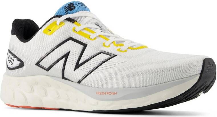 New Balance 680 V8 hardloopschoenen wit zwart geel