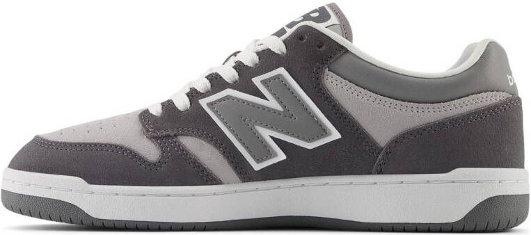 New Balance BB480 suède sneakers antraciet grijs