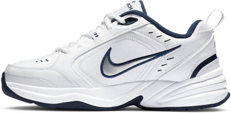 Nike Air Monarch IV fitness schoenen wit zilver metallic