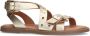 No Stress Dames PRE ORDER Gouden leren sandalen met studs - Thumbnail 4