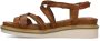 No Stress Dames Cognac leren sandalen met bandjes - Thumbnail 2