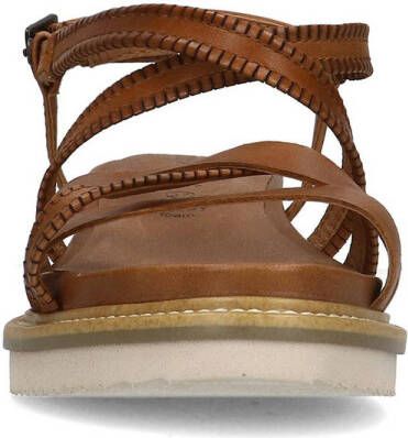 No Stress leren sandalen cognac