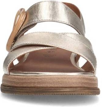 No Stress leren sandalen goud