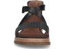 No Stress Dames Zwarte leren sandalen - Thumbnail 5