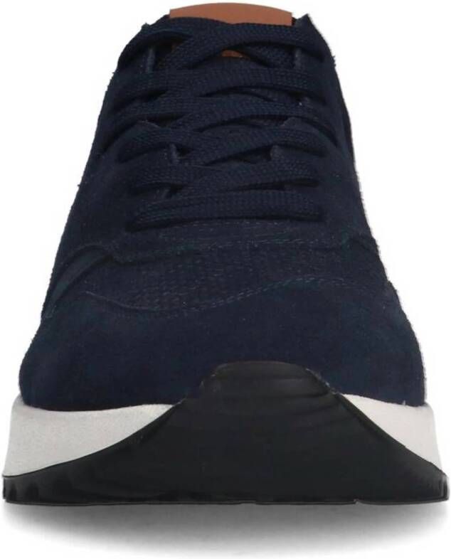 No Stress suède sneakers blauw