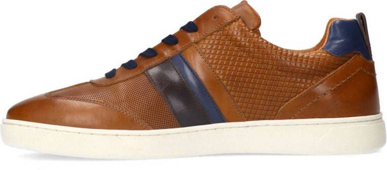 No Stress leren sneakers cognac