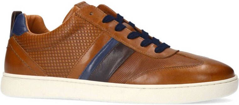 No Stress leren sneakers cognac