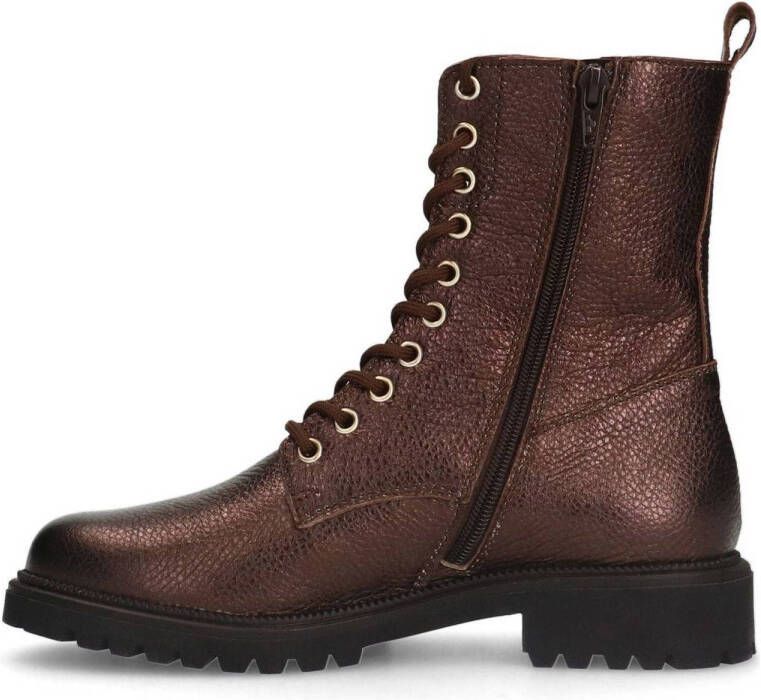 No Stress leren veterboots brons