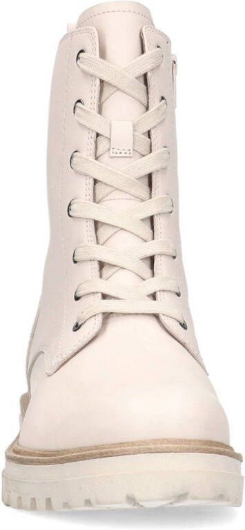 No Stress leren veterboots off white