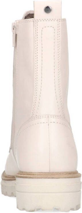 No Stress leren veterboots off white