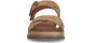 No Stress Dames PRE ORDER Beige leren plateau sandalen met gesp - Thumbnail 5