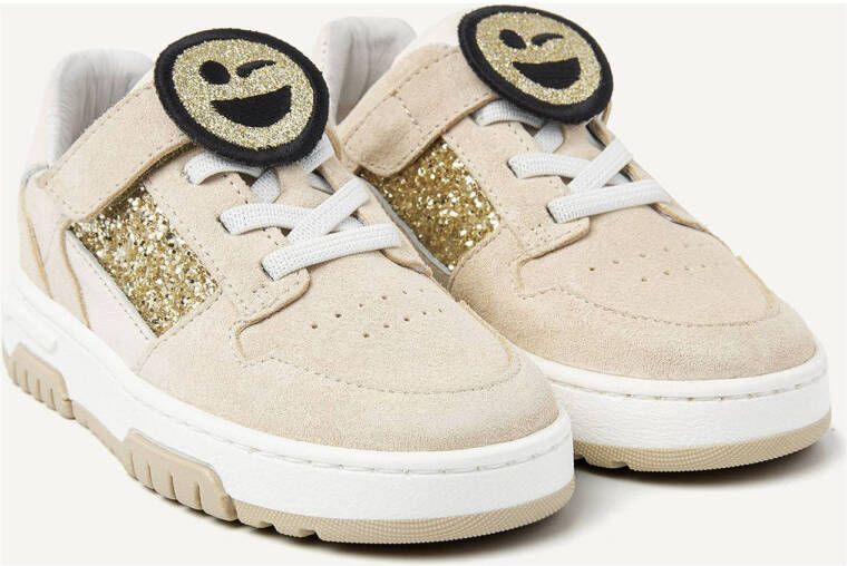 Nubikk Basket Court Jr leren sneakers beige