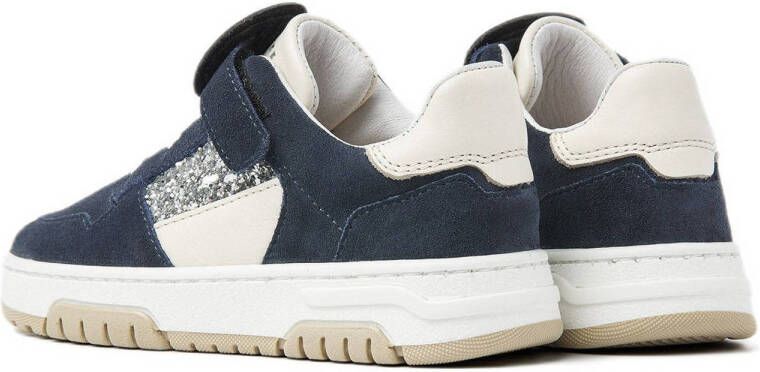 Nubikk Basket Court Jr suède sneakers donkerblauw