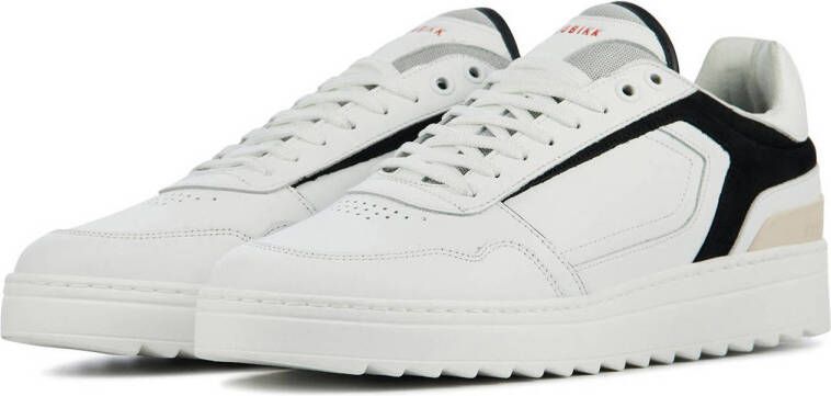 Nubikk Cliff Cane leren sneakers wit zwart