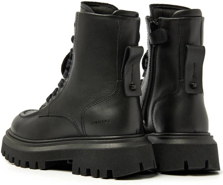 Nubikk Fae Bobbi Jr leren veterboots zwart