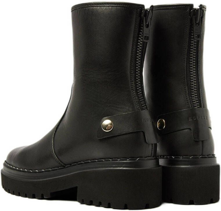 Nubikk Fae Leva Fur leren chelsea boots zwart