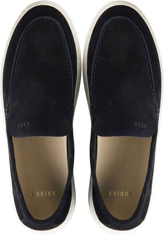 Nubikk Jiro Mio suède loafers donkerblauw